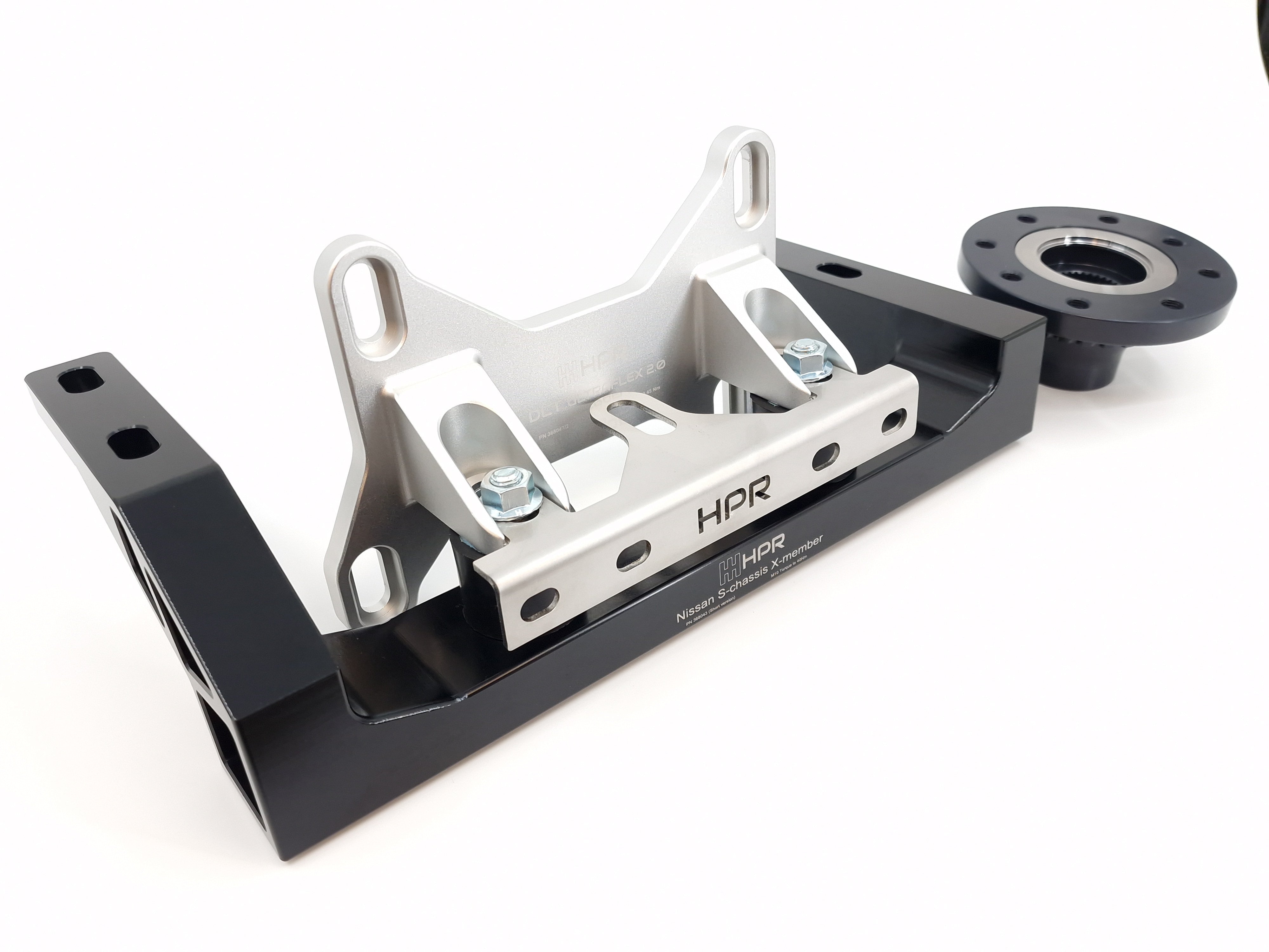 Aluminum mounting bracket kit with bolts and round hub mount plate