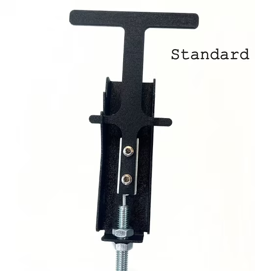 Standard park-lock kit clip with black body and two-bolt bracket