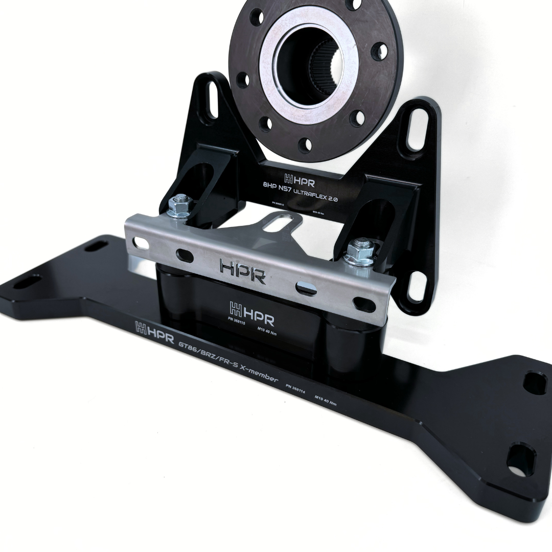 Black metal vehicle kit bracket with circular hub mount plate
