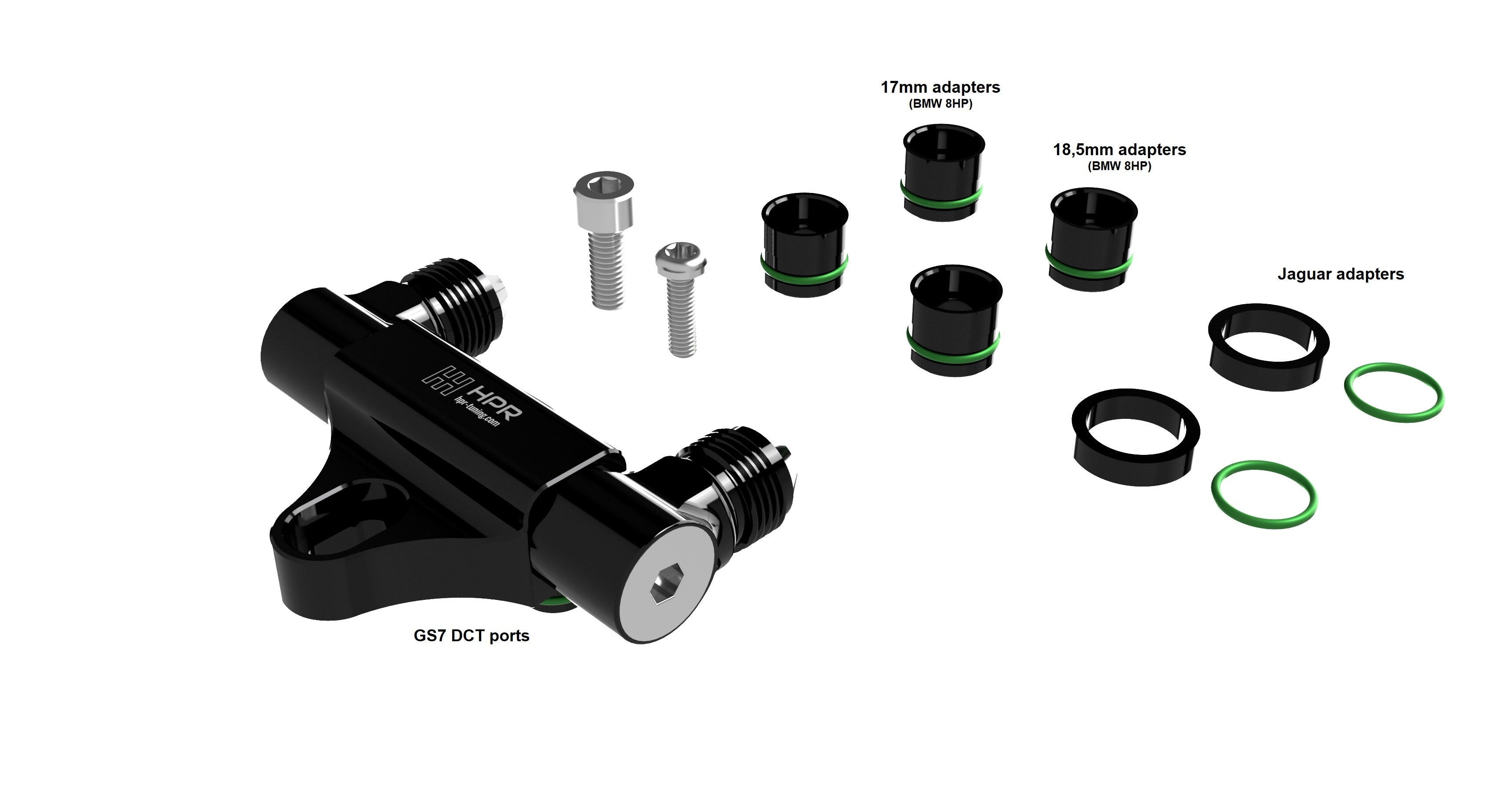 8HP oil cooler adapter HPR Ultimate TCA