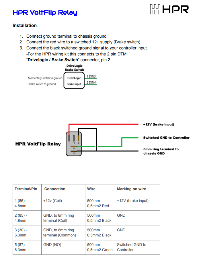 Voltflip relay kit