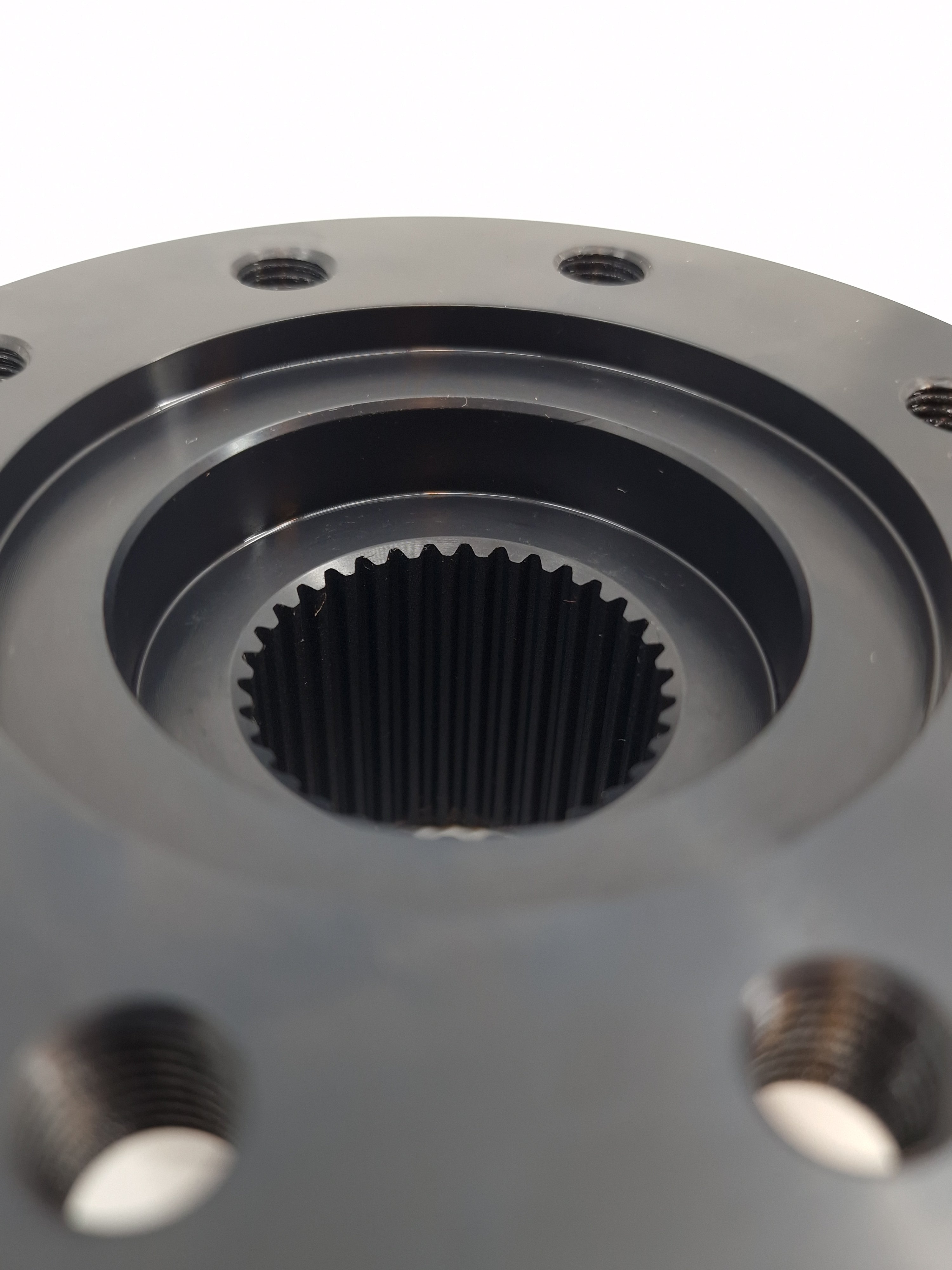 HPR GS7 DCT output flange close-up showing serrated splines and inner ring