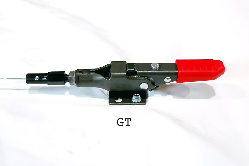 GT park-lock kit tool with red release handle and black mounting bracket