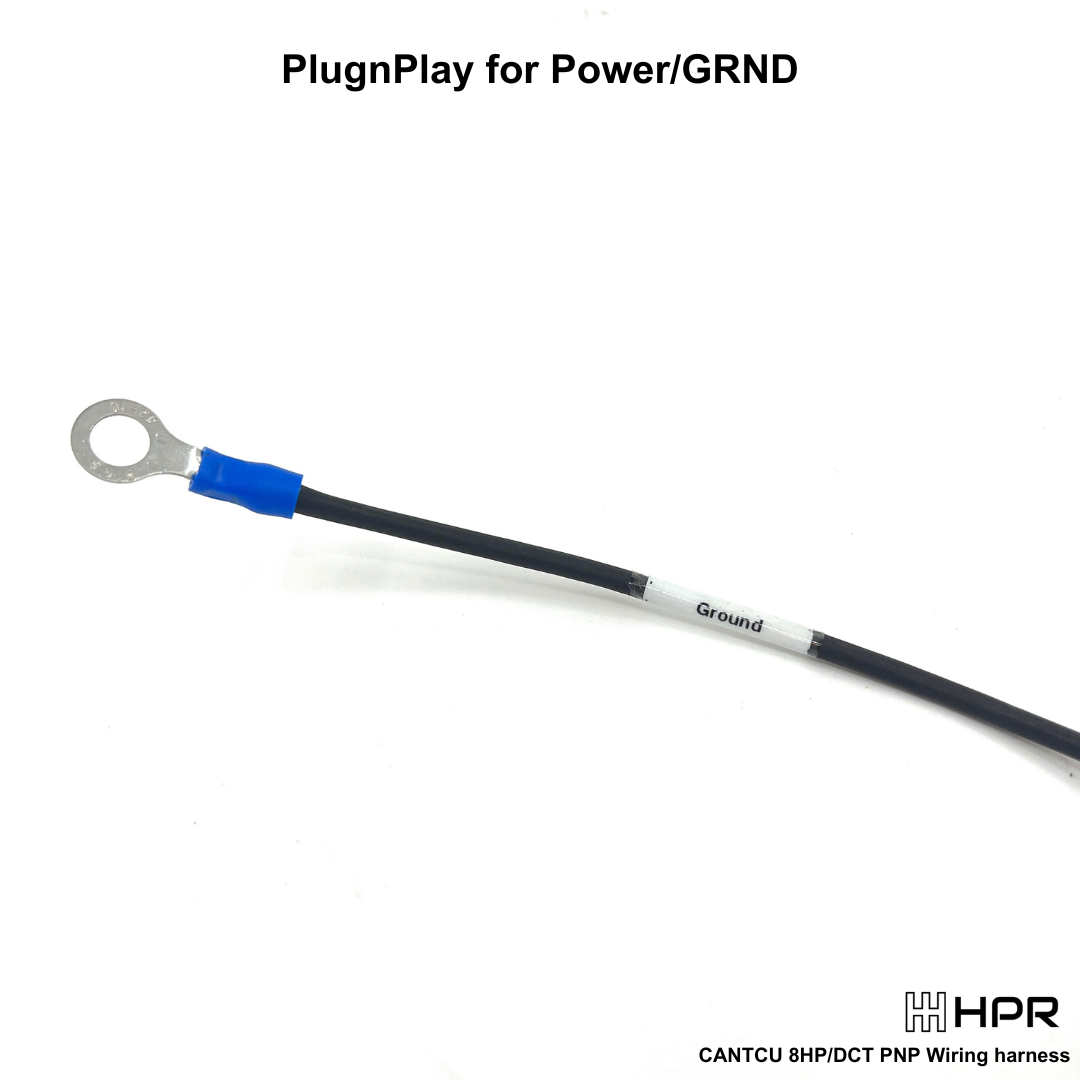 Shows the ground/power cable which is straight plugnplay