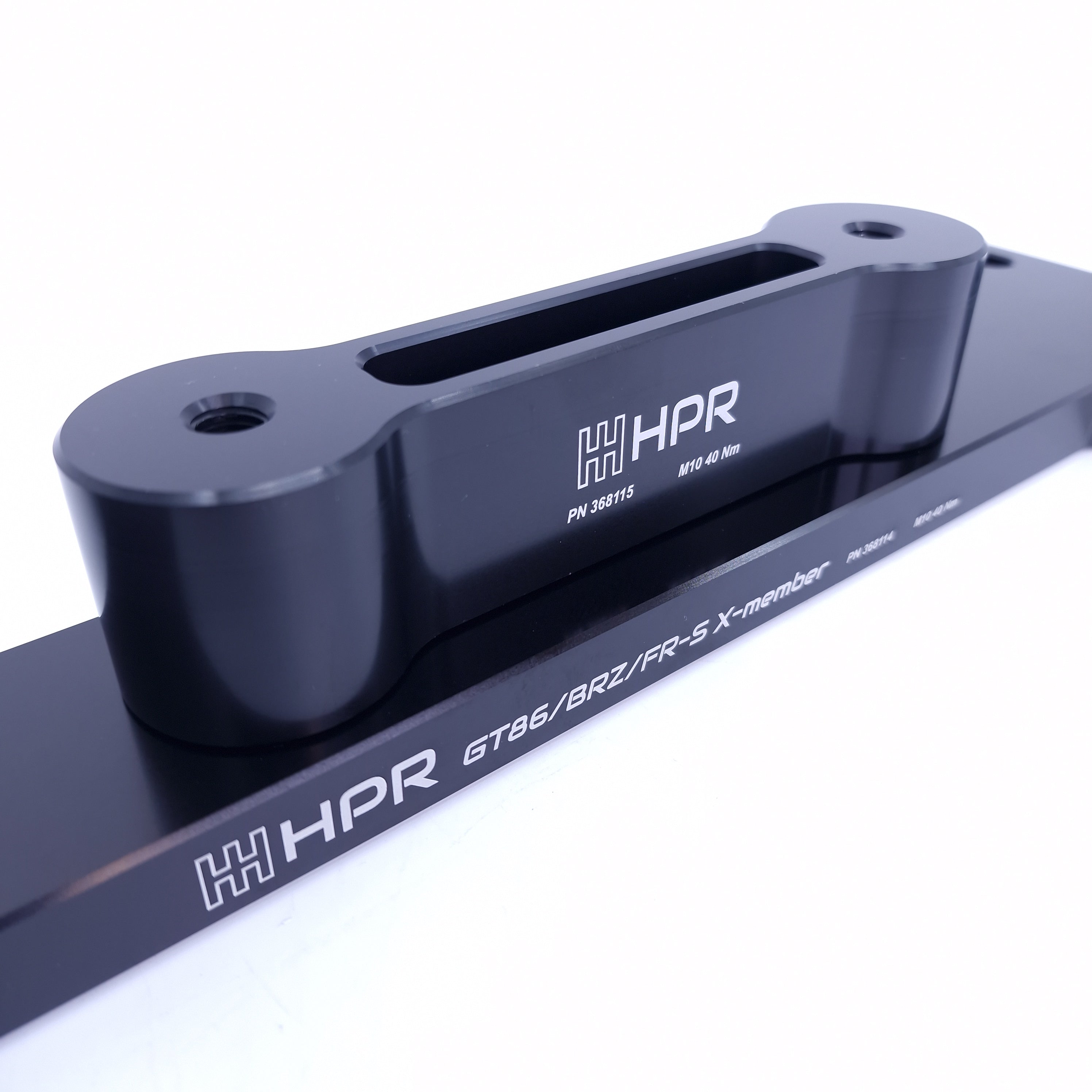Shows the GT86/BRZ crossmember made in 2 pcs out of one piece aluminum.