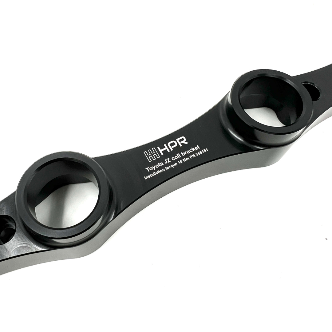 Coil bracket from HPR Tuning. The coil bracket is suited for Toyota Jz engine.